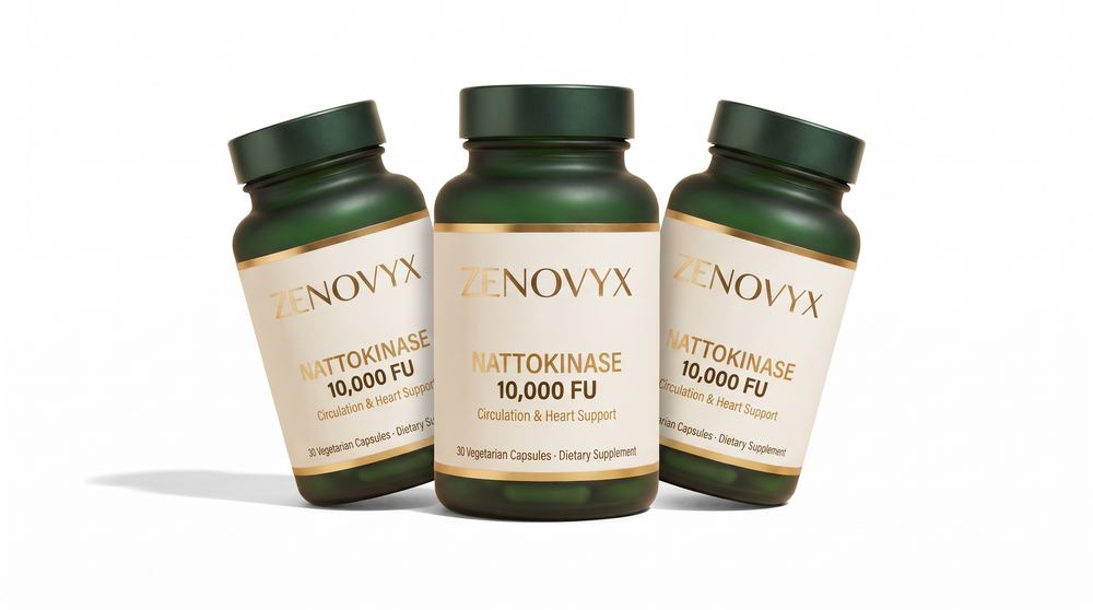 Three bottles of Zenovyx Nattokinase