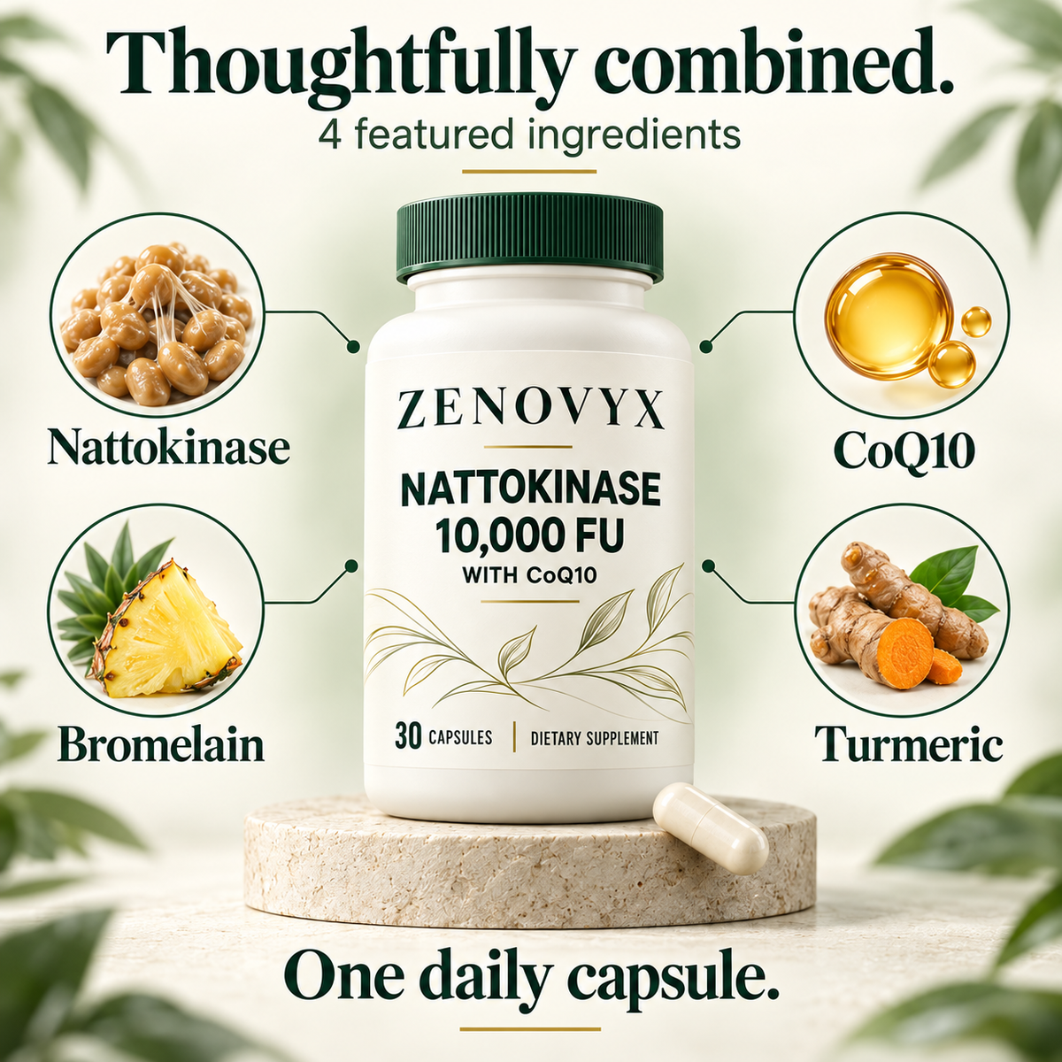 Zenovyx Nattokinase 10,000 FU | Heart & Circulation Support