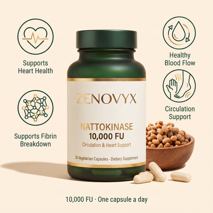 Zenovyx Nattokinase 10,000 FU — Circulation & Heart Support