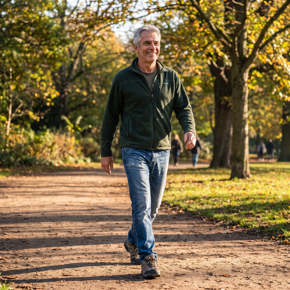 Man walking outdoors