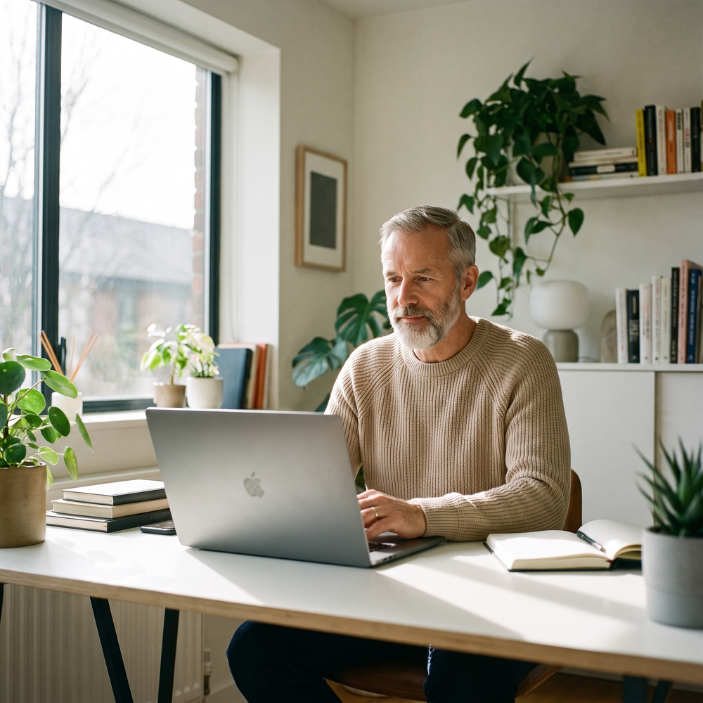 Man working at a desk